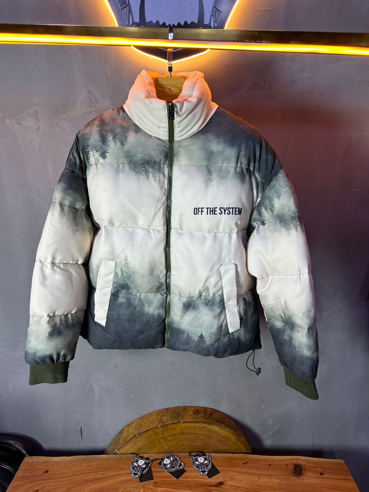 PUFER JACKET DIGITAL STYLE BLACK 5667