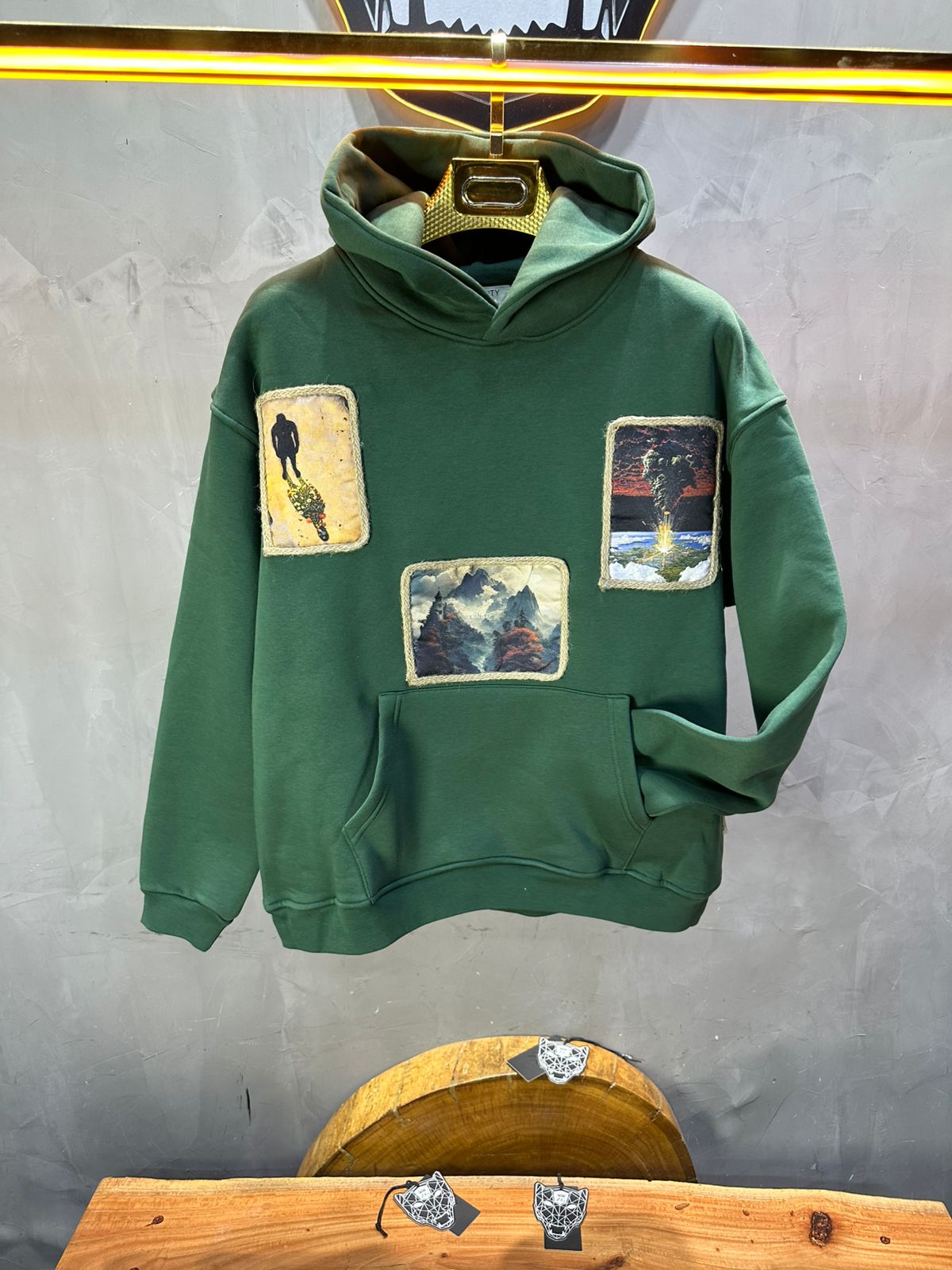 HOODIE SAW OVERSIZE GREEN 4989