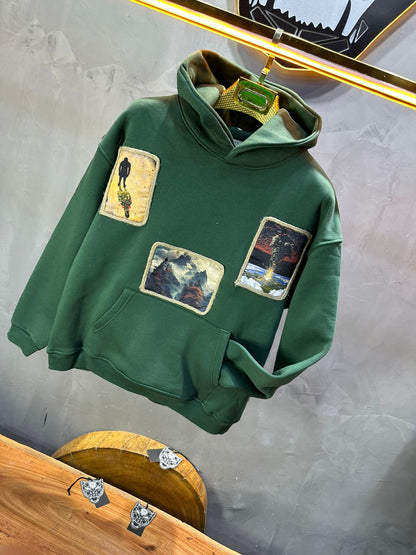 HOODIE SAW OVERSIZE GREEN 4989