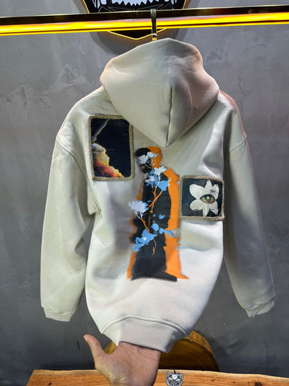 HOODIE SAW OVERSIZE BEIGE 4989