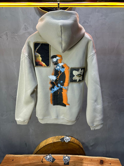 HOODIE SAW OVERSIZE BEIGE 4989