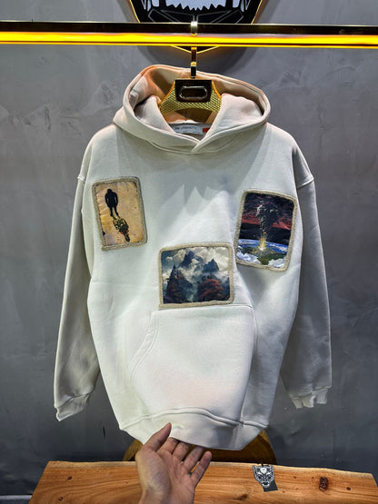 HOODIE SAW OVERSIZE BEIGE 4989