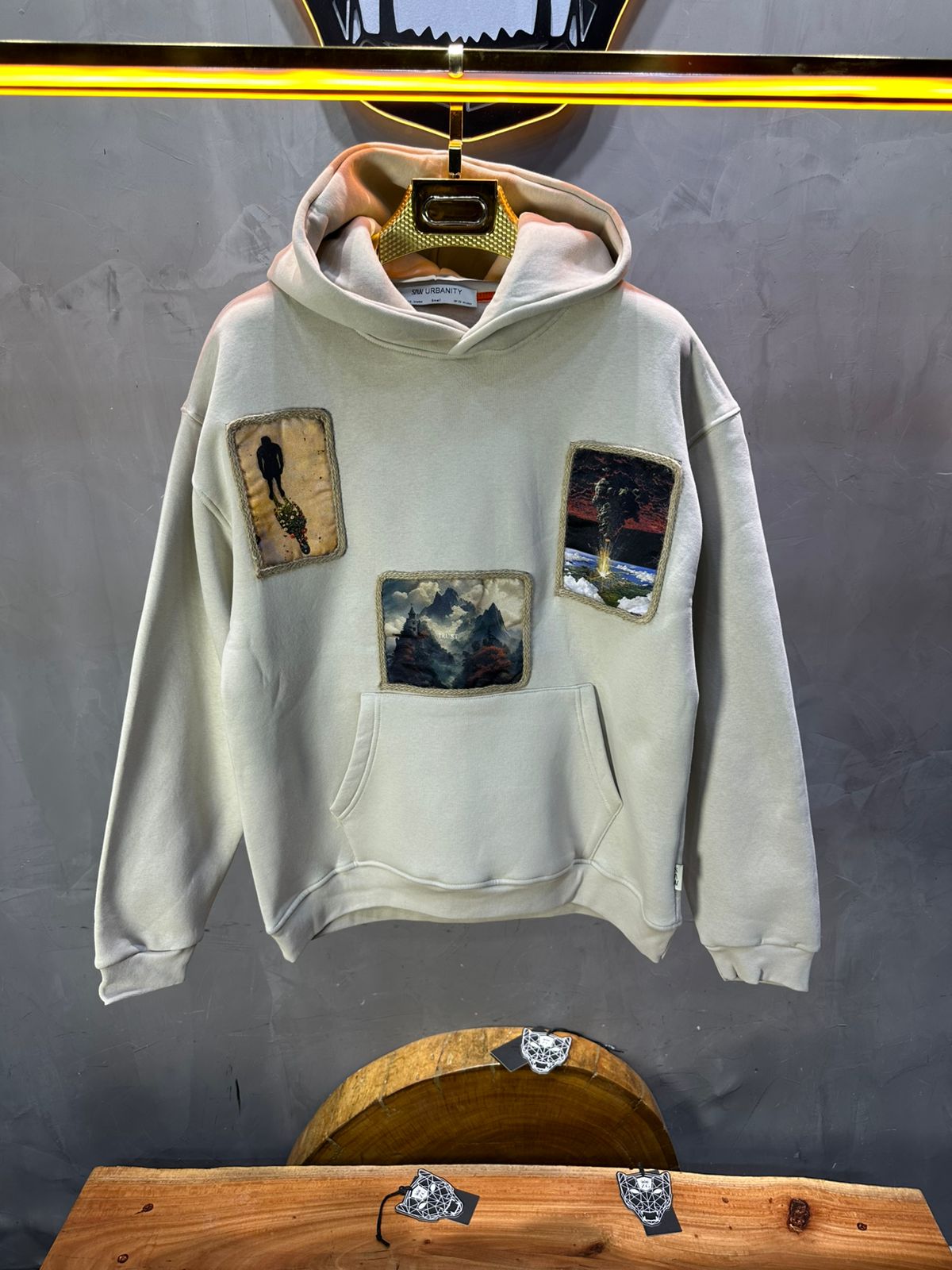 HOODIE SAW OVERSIZE BEIGE 4989