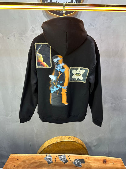 HOODIE SAW OVERSIZE BLACK 4989