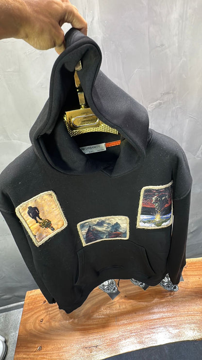 HOODIE SAW OVERSIZE BLACK 4989