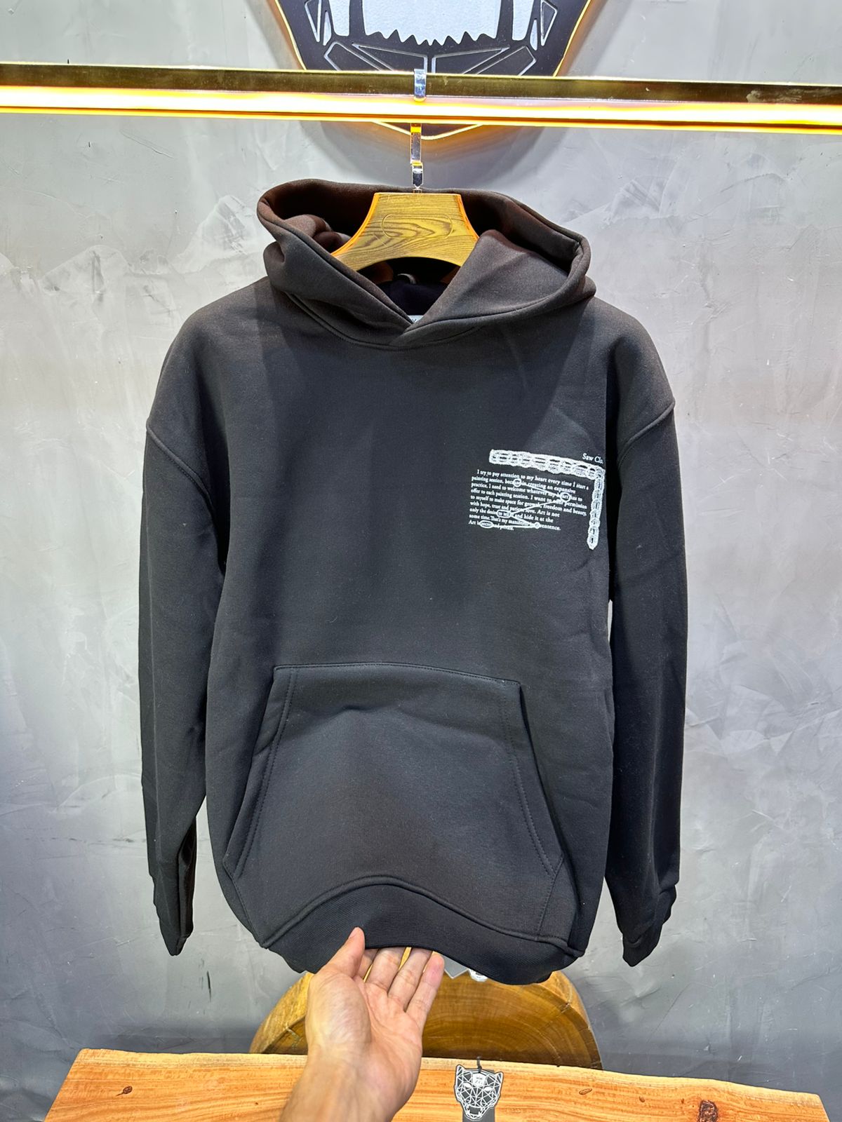 HOODIE SAW OVERSIZE BLACK 4995