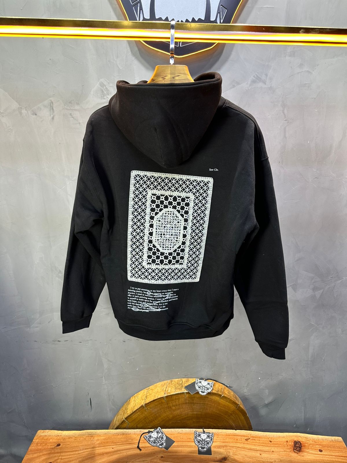 HOODIE SAW OVERSIZE BLACK 4995