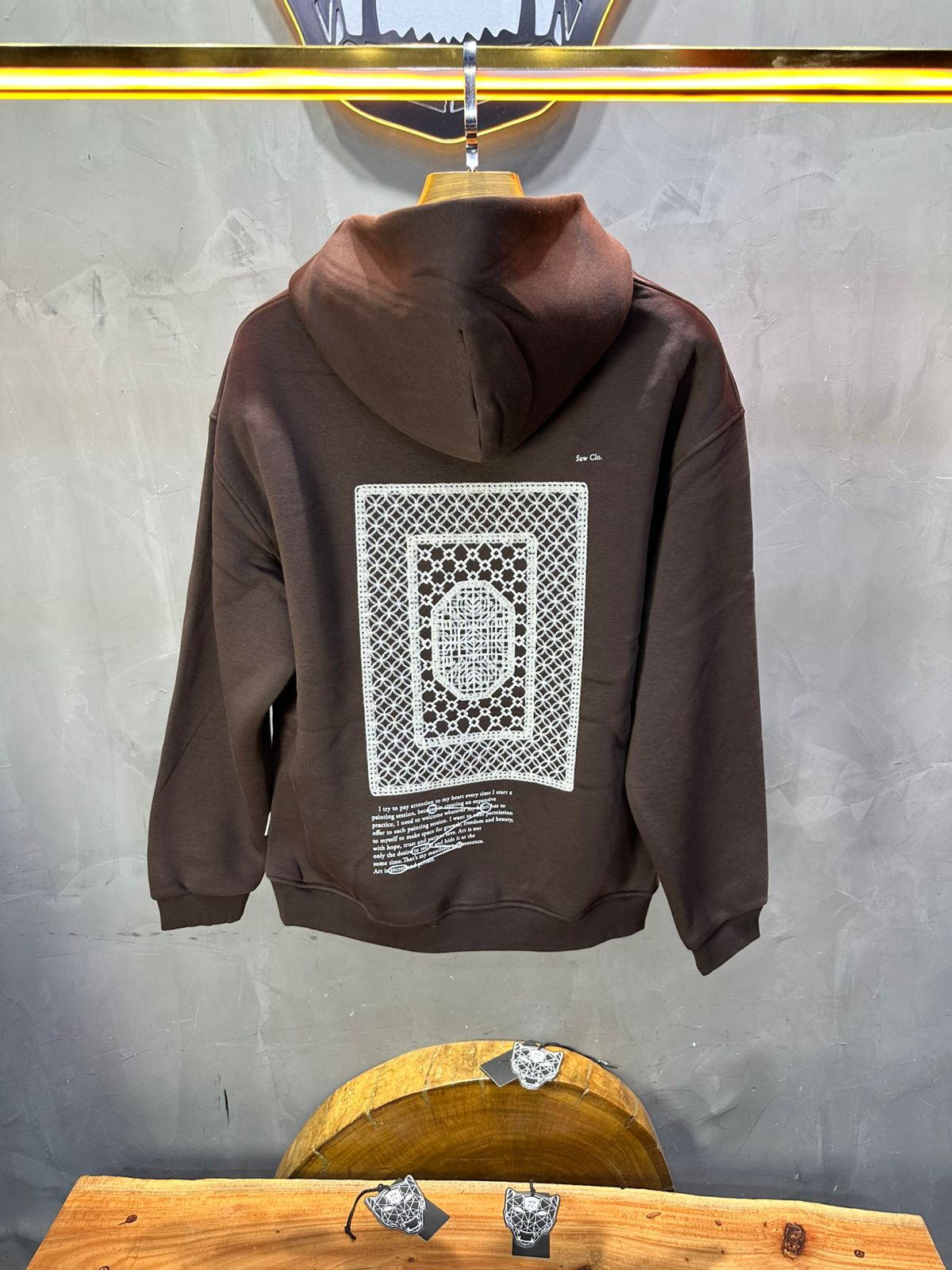 HOODIE SAW OVERSIZE BROWN 4995