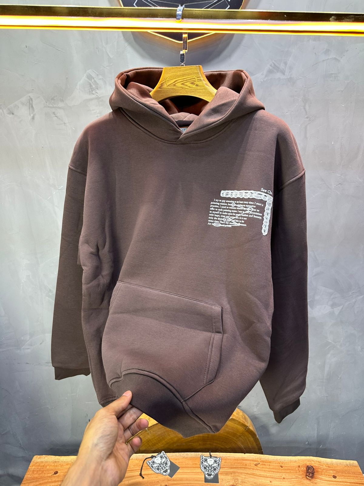 HOODIE SAW OVERSIZE BROWN 4995