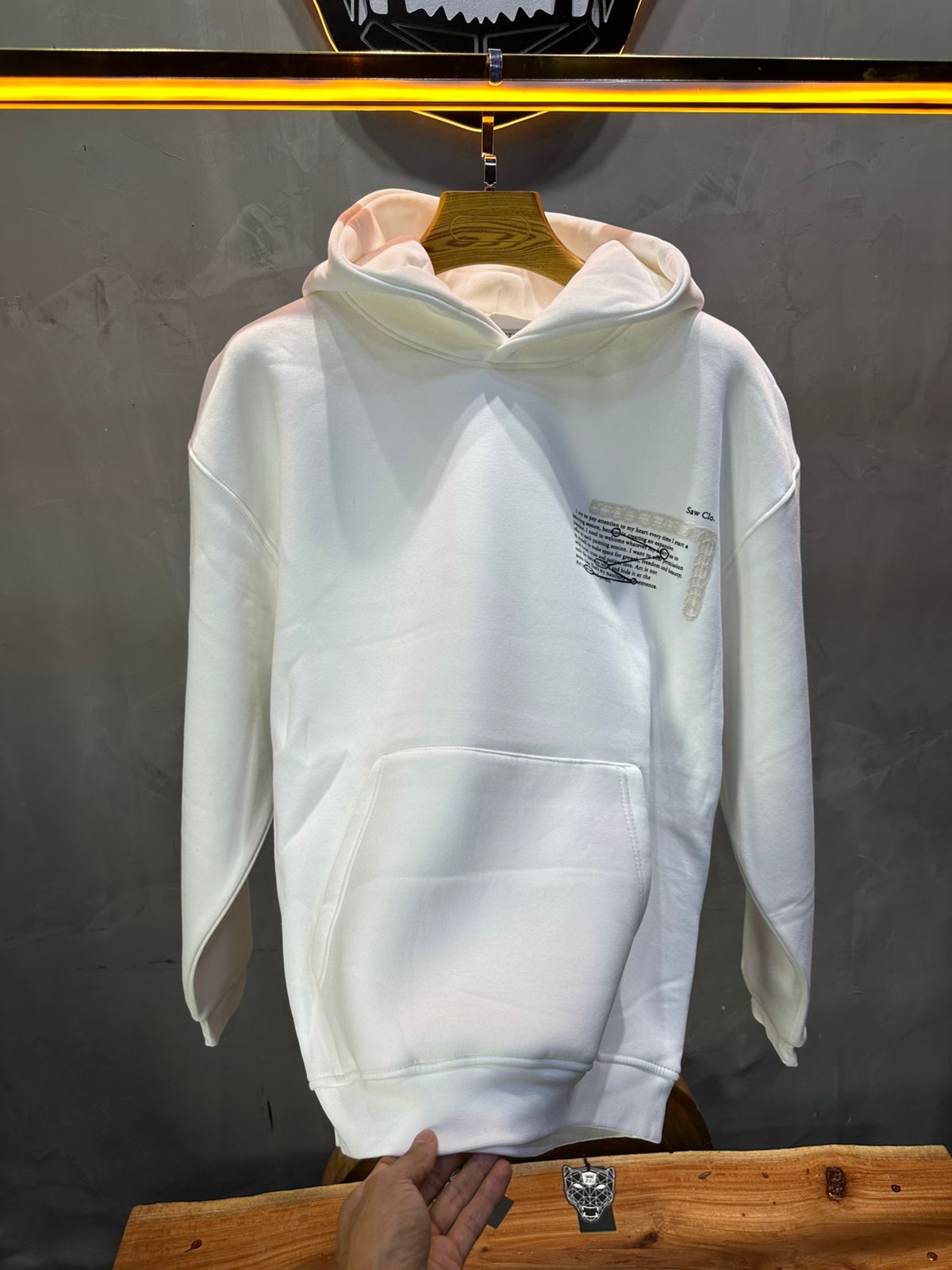 HOODIE SAW OVERSIZE WHITE 4995