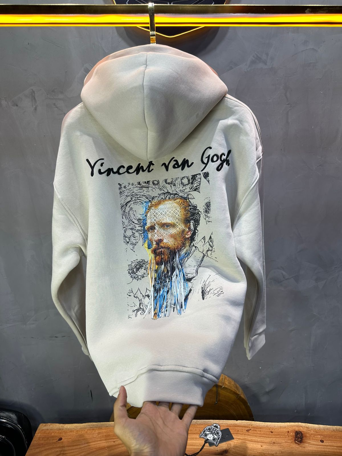 HOODIE SAW OVERSIZE BEIGE 4993