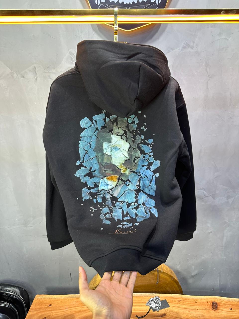 HOODIE SAW OVERSIZE BLACK 4998