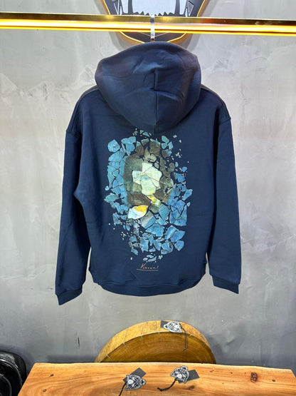 HOODIE SAW OVERSIZE BLUE 4998