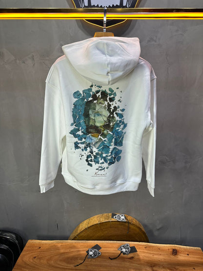 HOODIE SAW OVERSIZE WHITE 4998