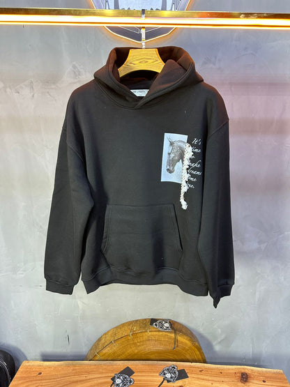 HOODIE SAW OVERSIZE BLACK 4962