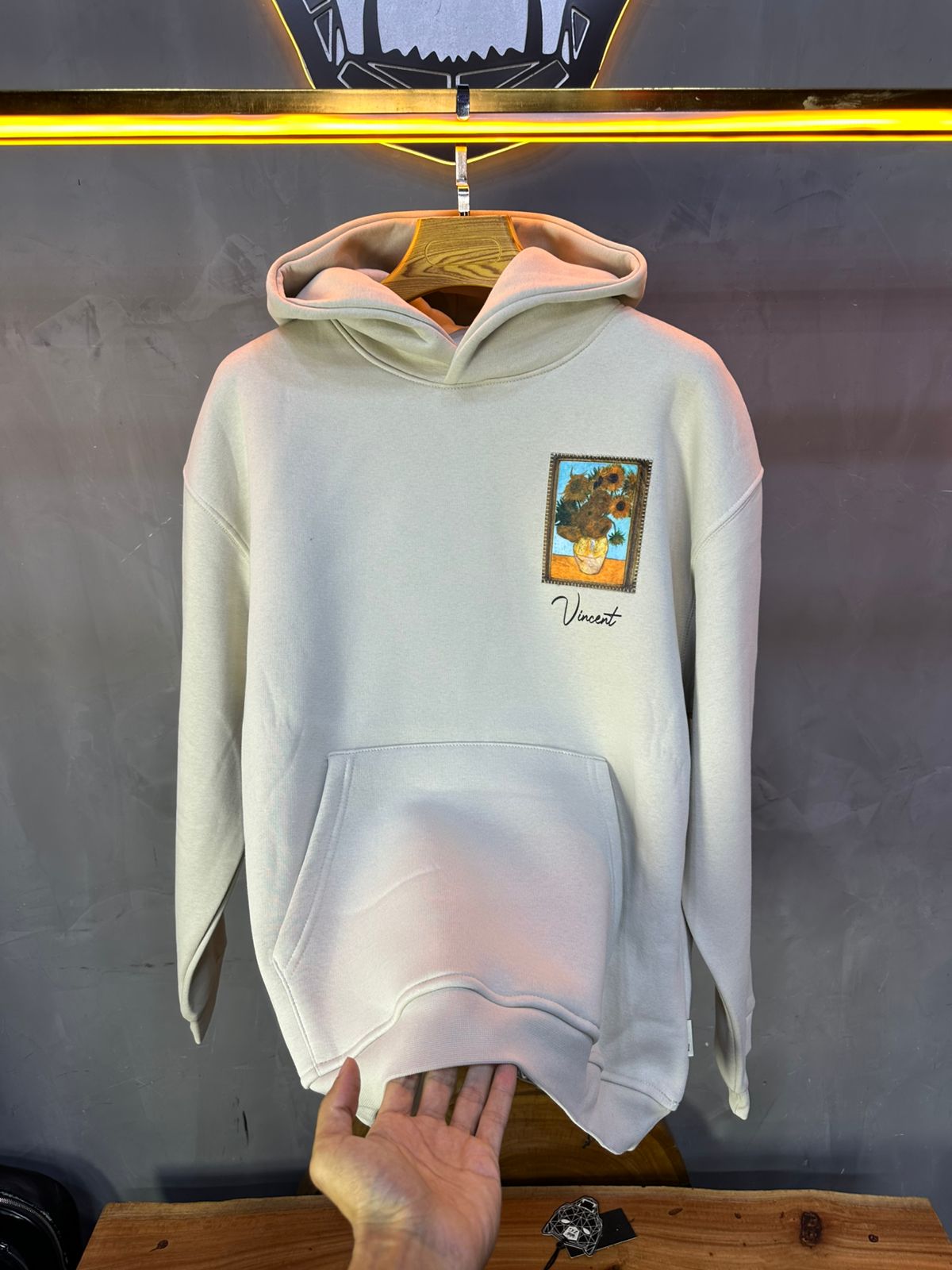 HOODIE SAW OVERSIZE BEIGE 4973