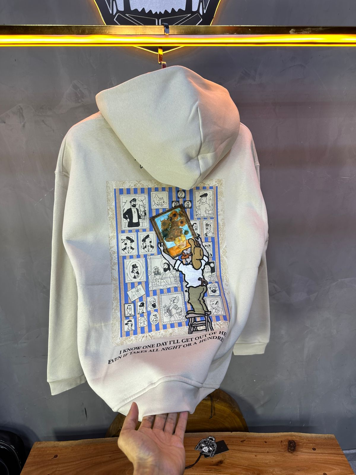 HOODIE SAW OVERSIZE BEIGE 4973