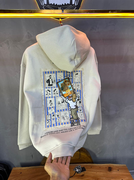 HOODIE SAW OVERSIZE BEIGE 4973