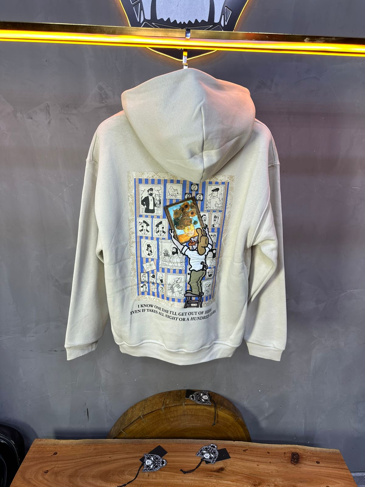 HOODIE SAW OVERSIZE BEIGE 4973