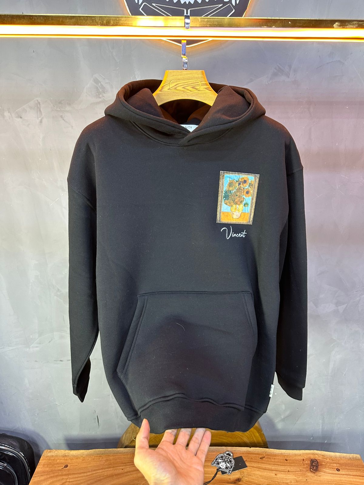 HOODIE SAW OVERSIZE BLACK 4973