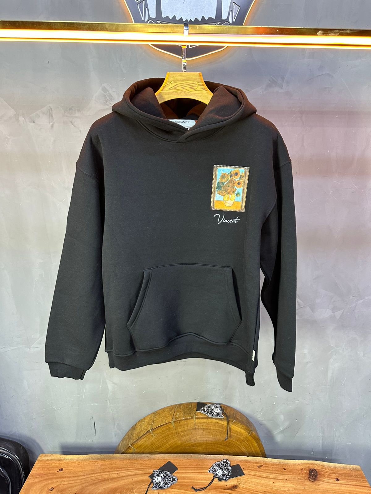 HOODIE SAW OVERSIZE BLACK 4973