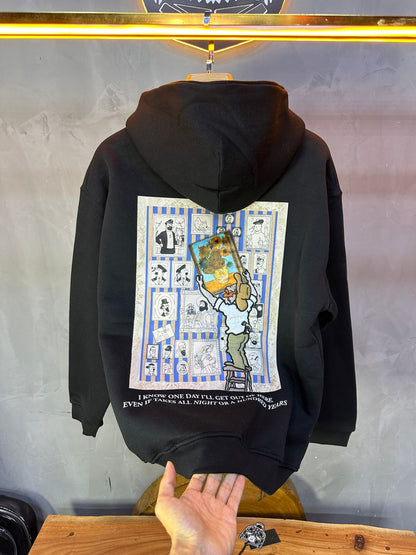 HOODIE SAW OVERSIZE BLACK 4973