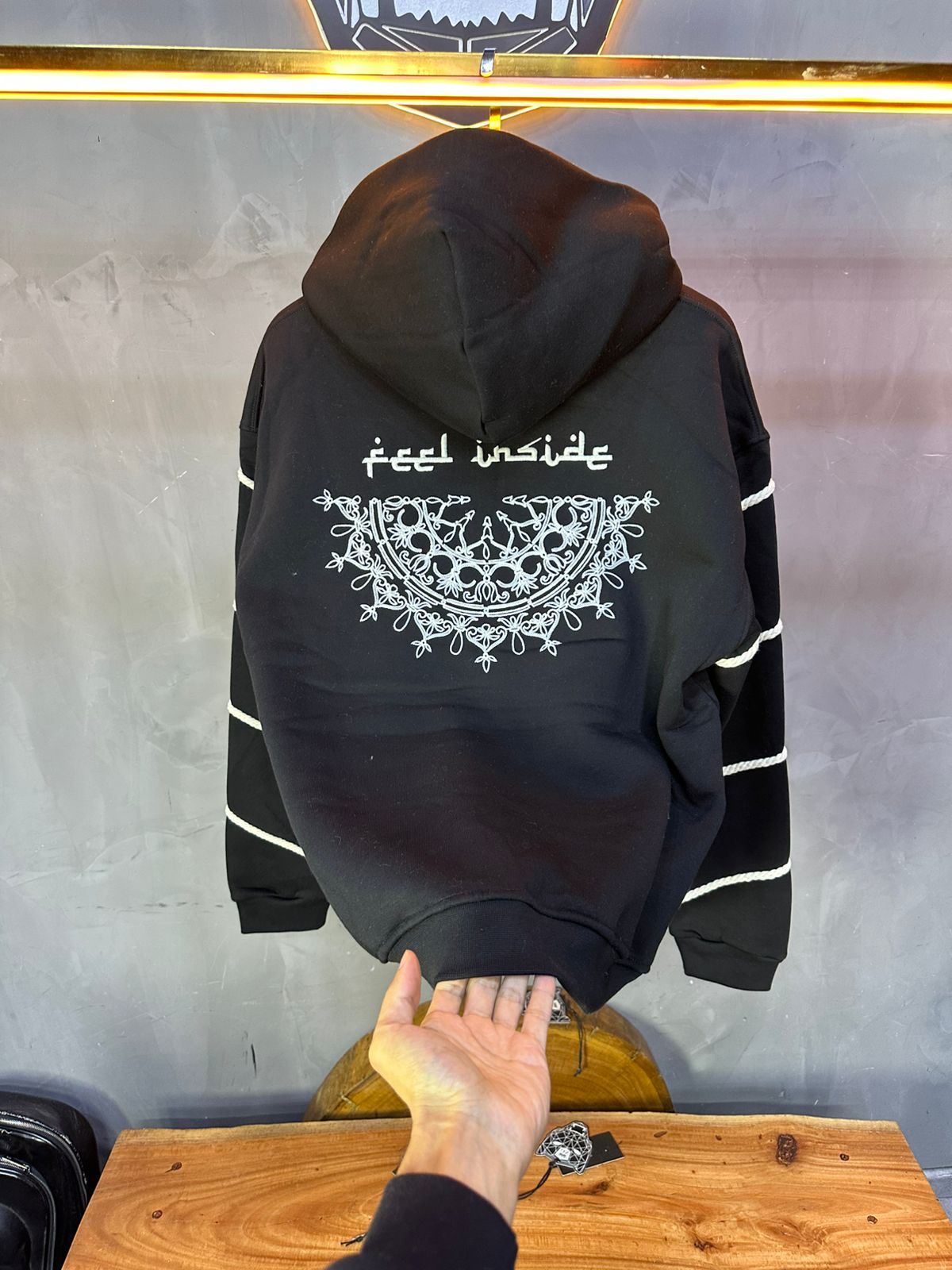HOODIE SAW OVERSIZE BLACK 4991