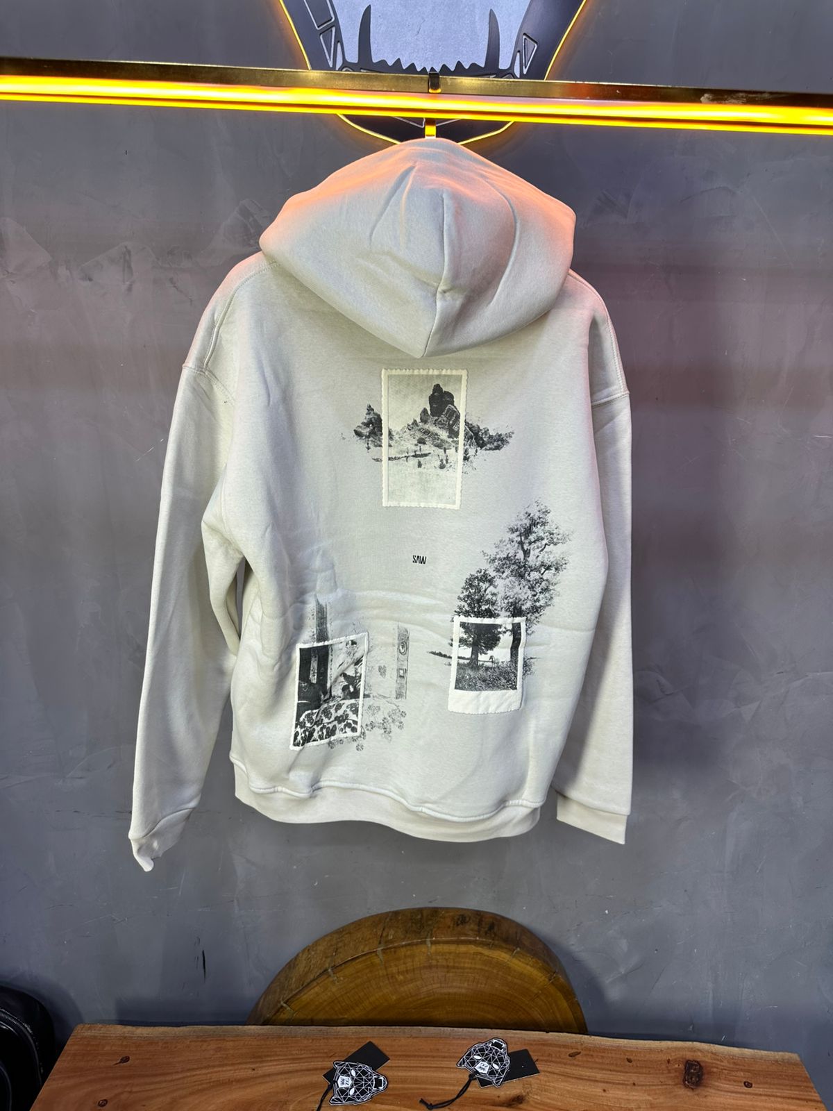 HOODIE SAW OVERSIZE BEIGE 4965