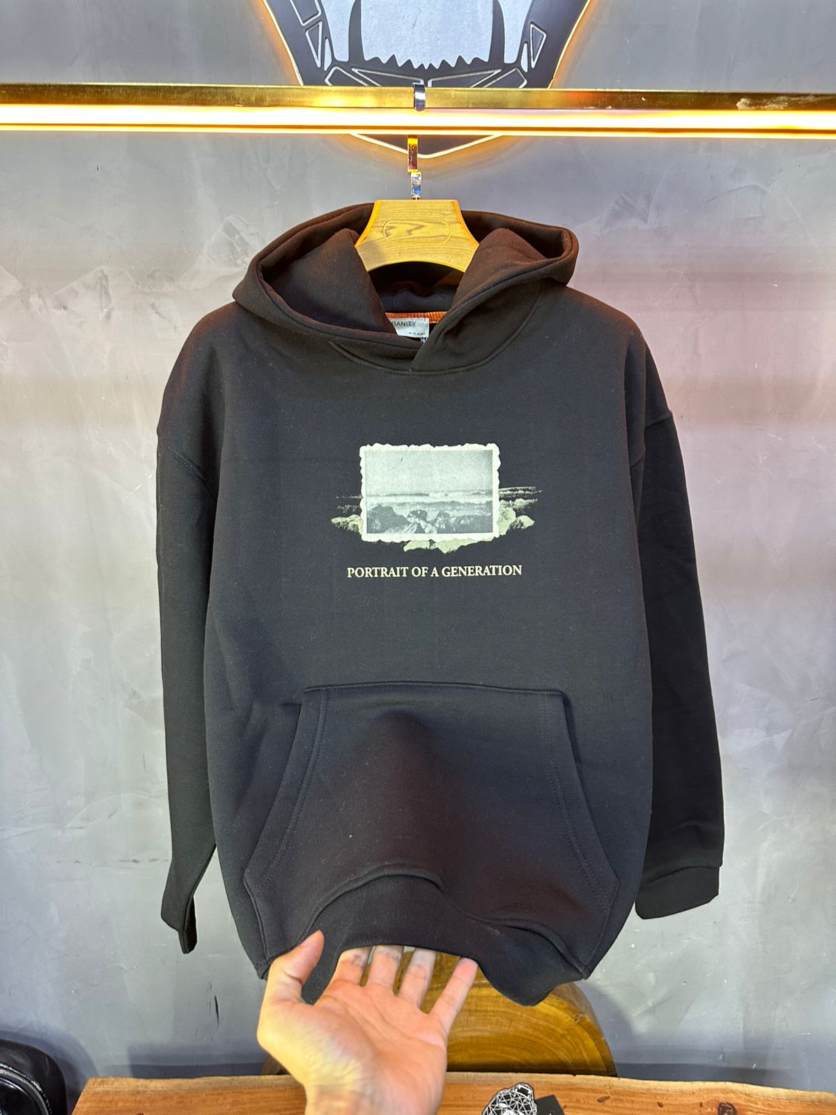 HOODIE SAW OVERSIZE BLACK 4965