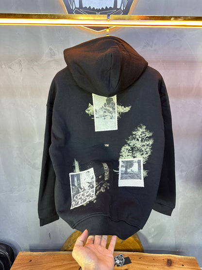 HOODIE SAW OVERSIZE BLACK 4965