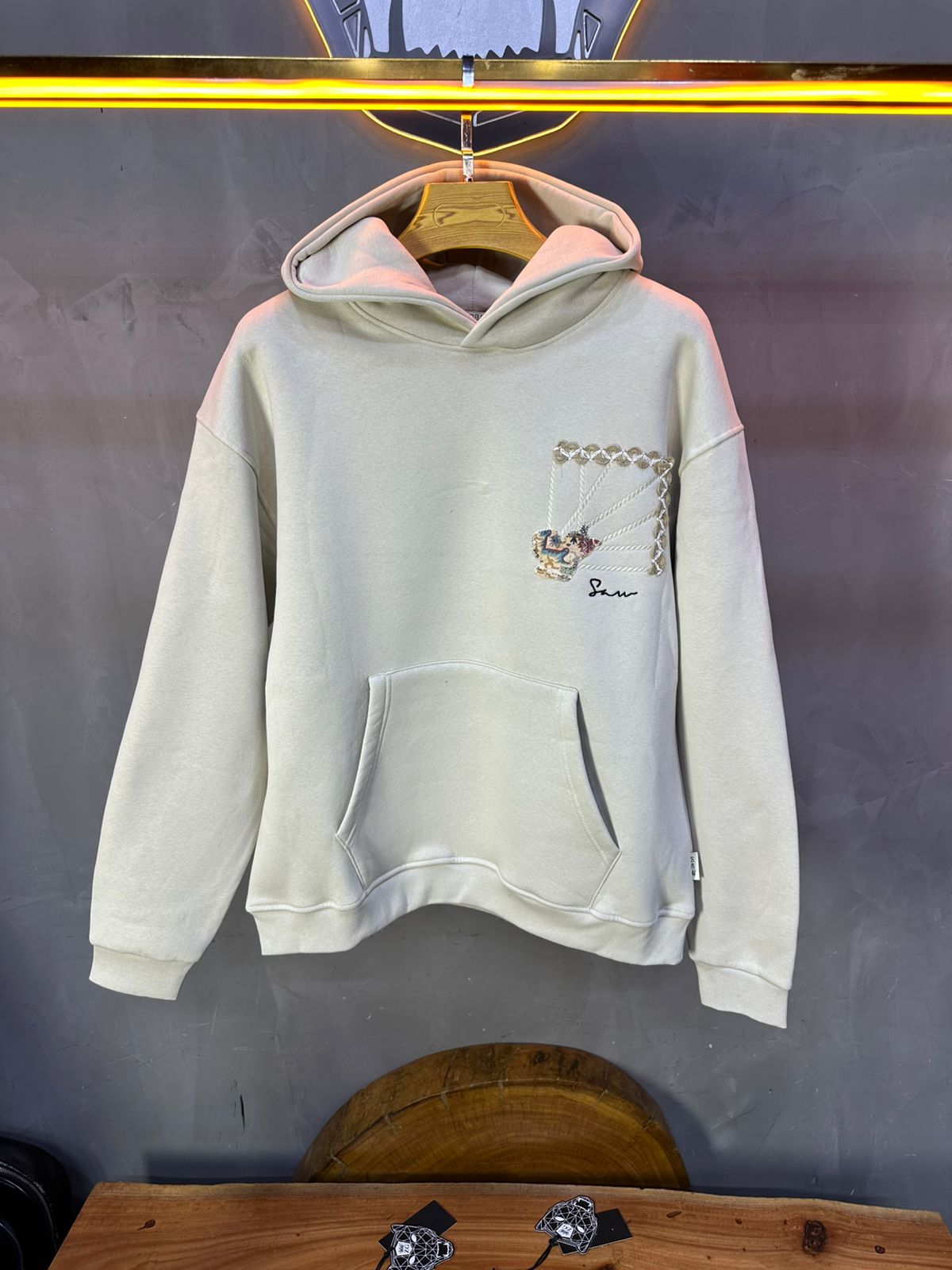 HOODIE SAW OVERSIZE BEIGE 4994