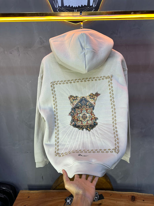 HOODIE SAW OVERSIZE BEIGE 4994