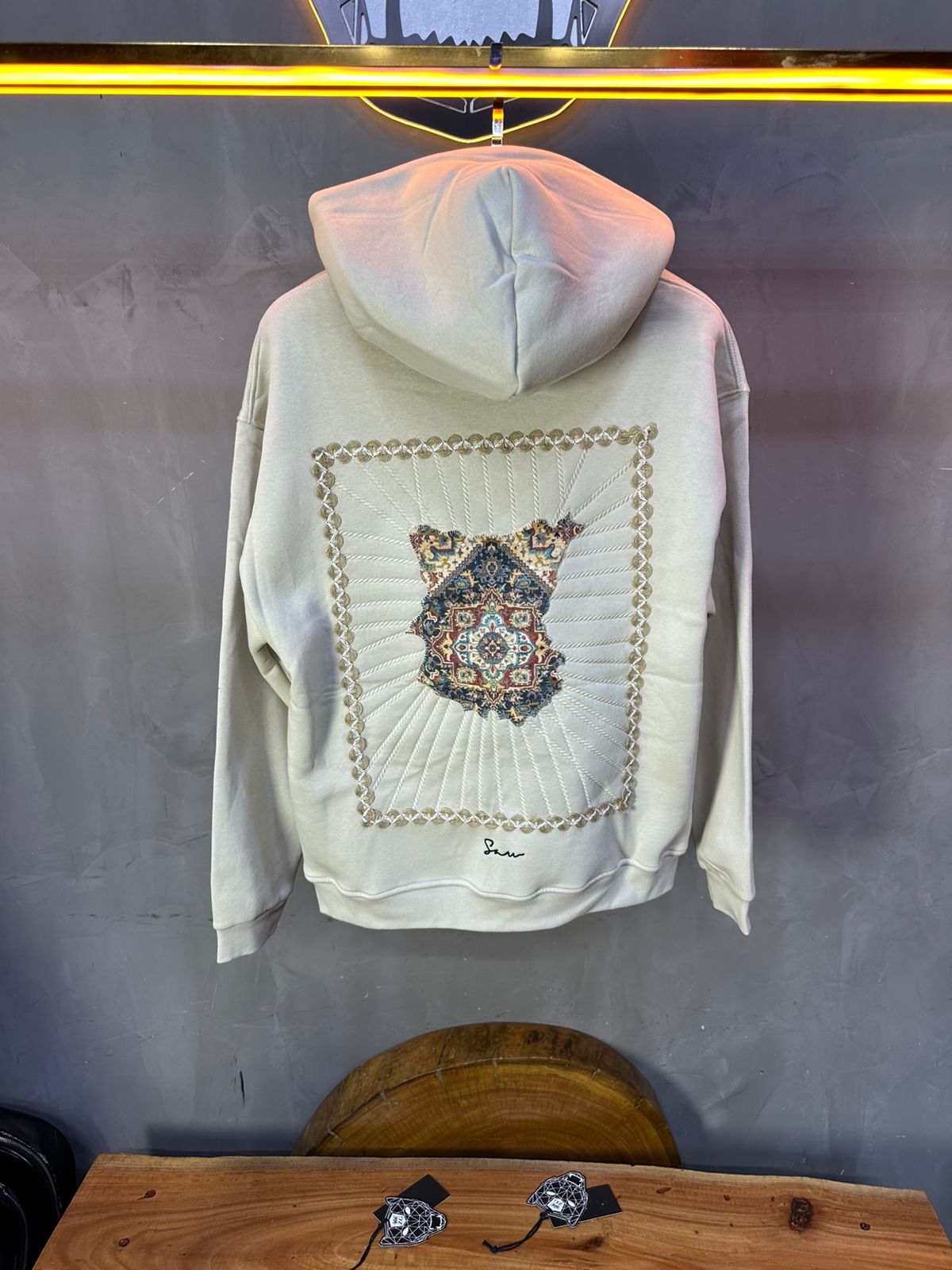 HOODIE SAW OVERSIZE BEIGE 4994