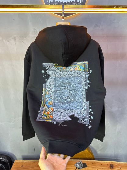 HOODIE SAW OVERSIZE BLACK 4997