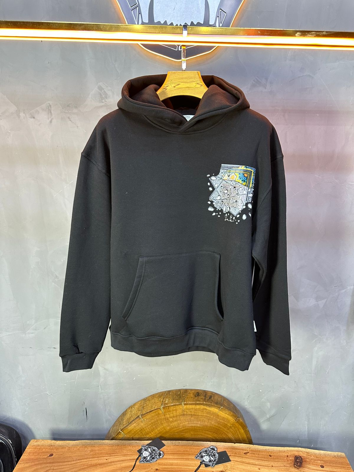 HOODIE SAW OVERSIZE BLACK 4997