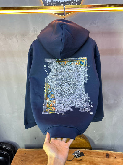 HOODIE SAW OVERSIZE BLUE 4997