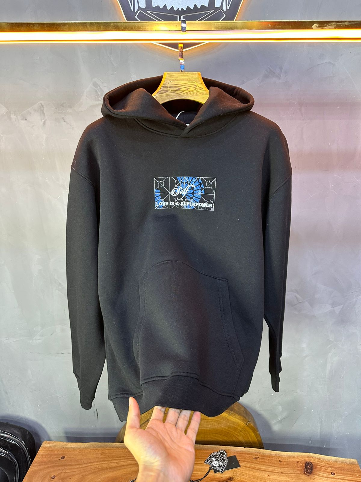 HOODIE SAW OVERSIZE BLACK 4975