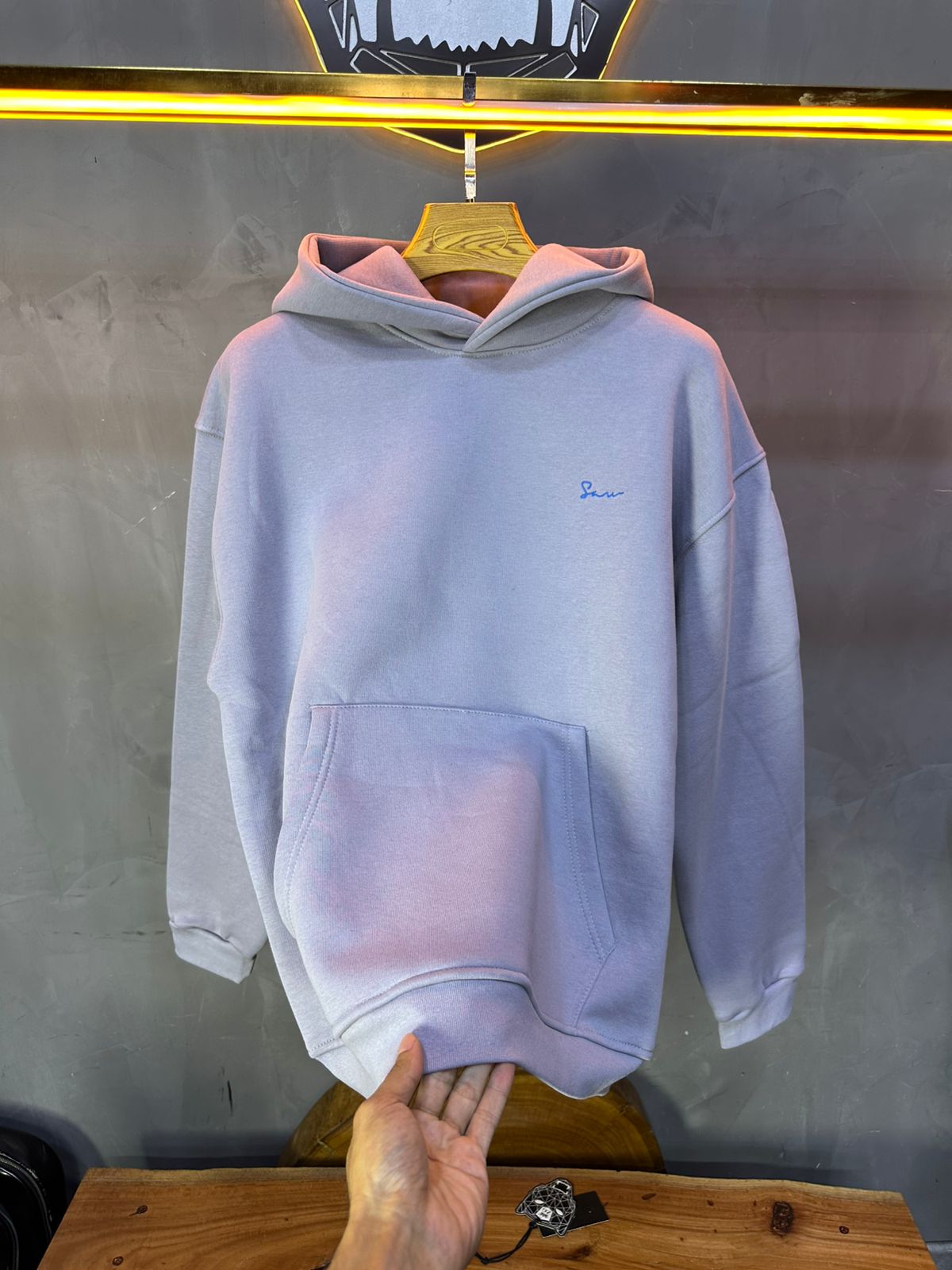 HOODIE SAW OVERSIZE BLUE 4978