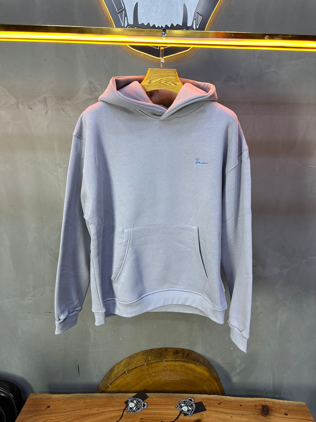 HOODIE SAW OVERSIZE BLUE 4978