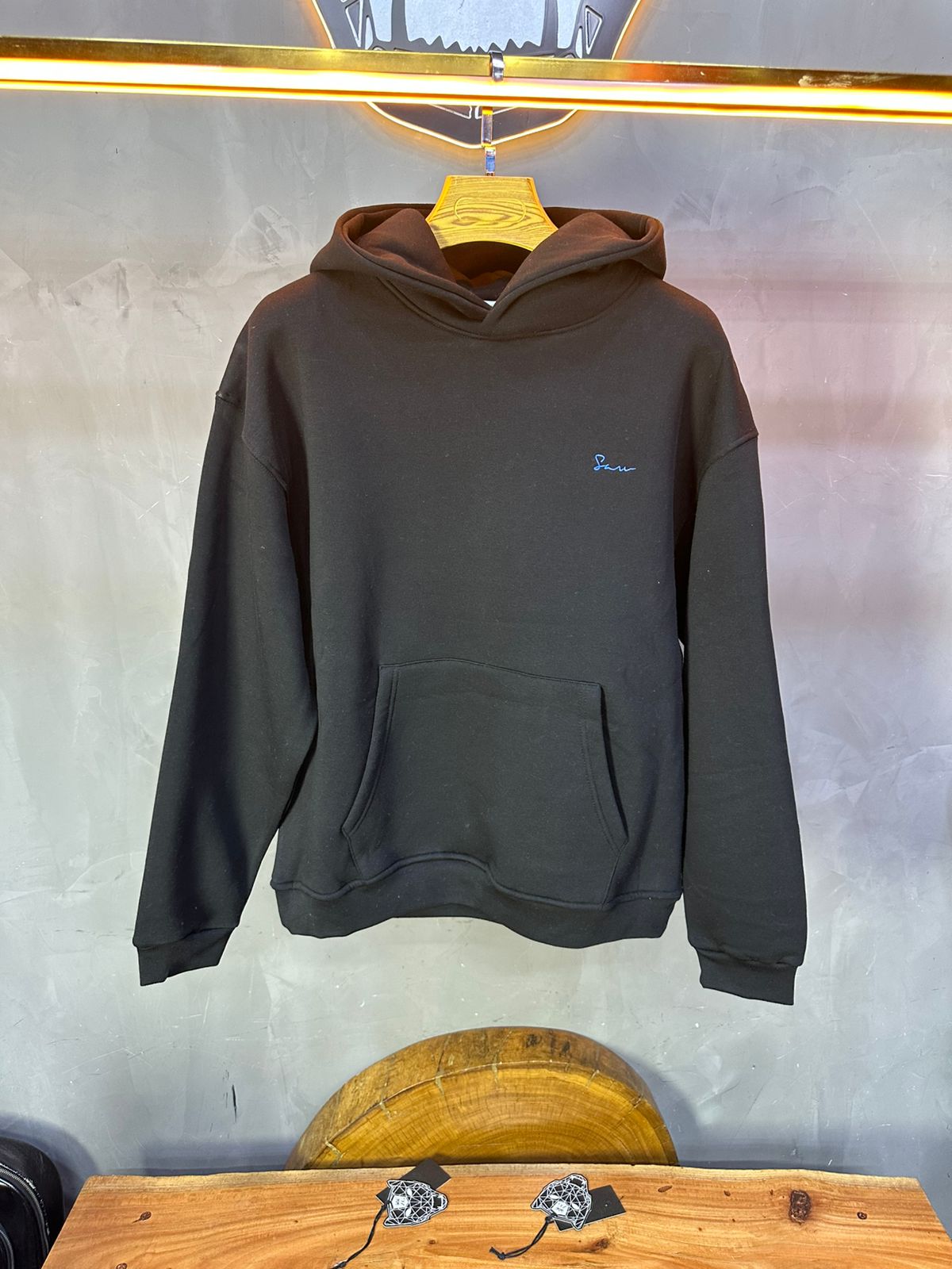 HOODIE SAW OVERSIZE BLACK 4978