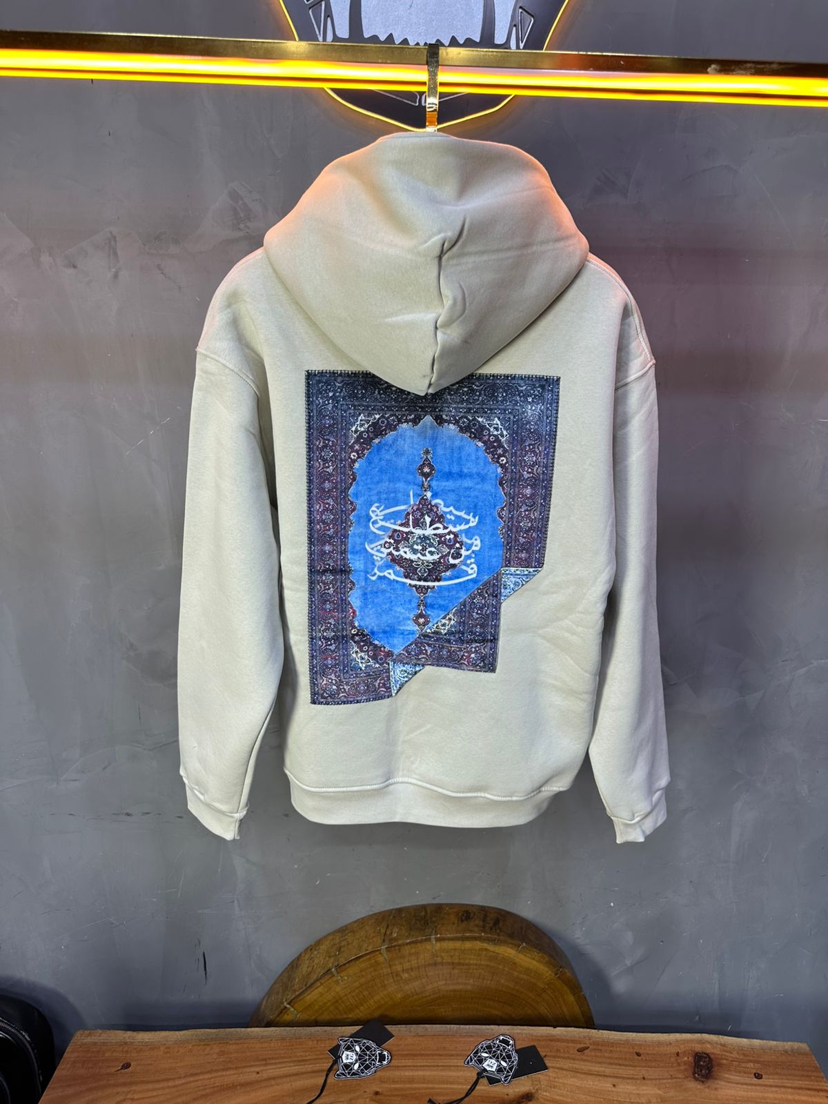 HOODIE SAW OVERSIZE BEIGE 4978