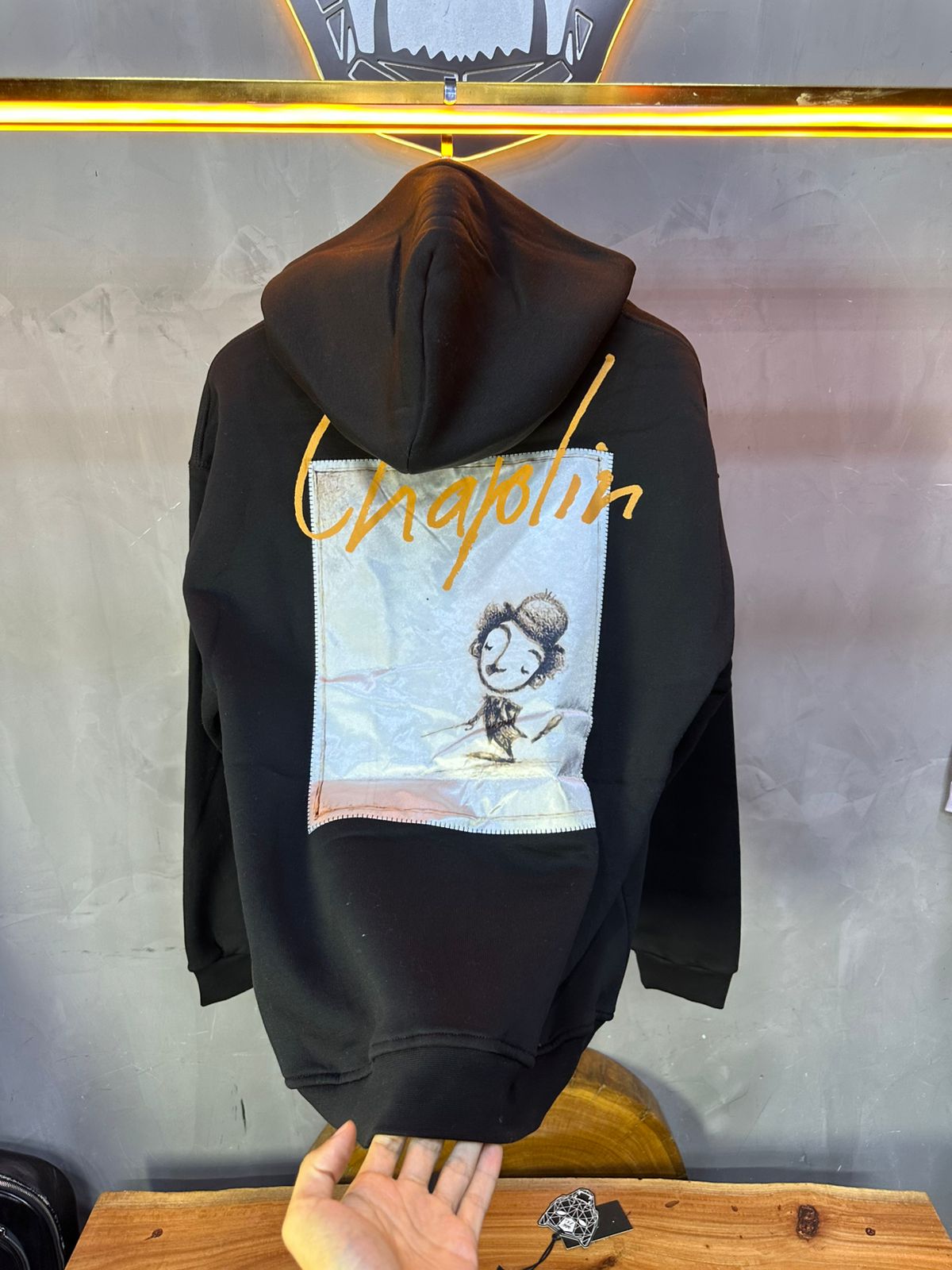 HOODIE SAW OVERSIZE BLACK 4970