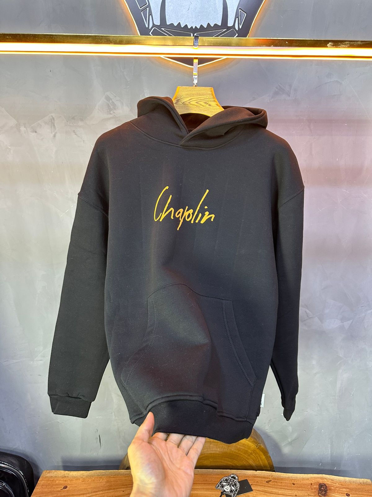 HOODIE SAW OVERSIZE BLACK 4970