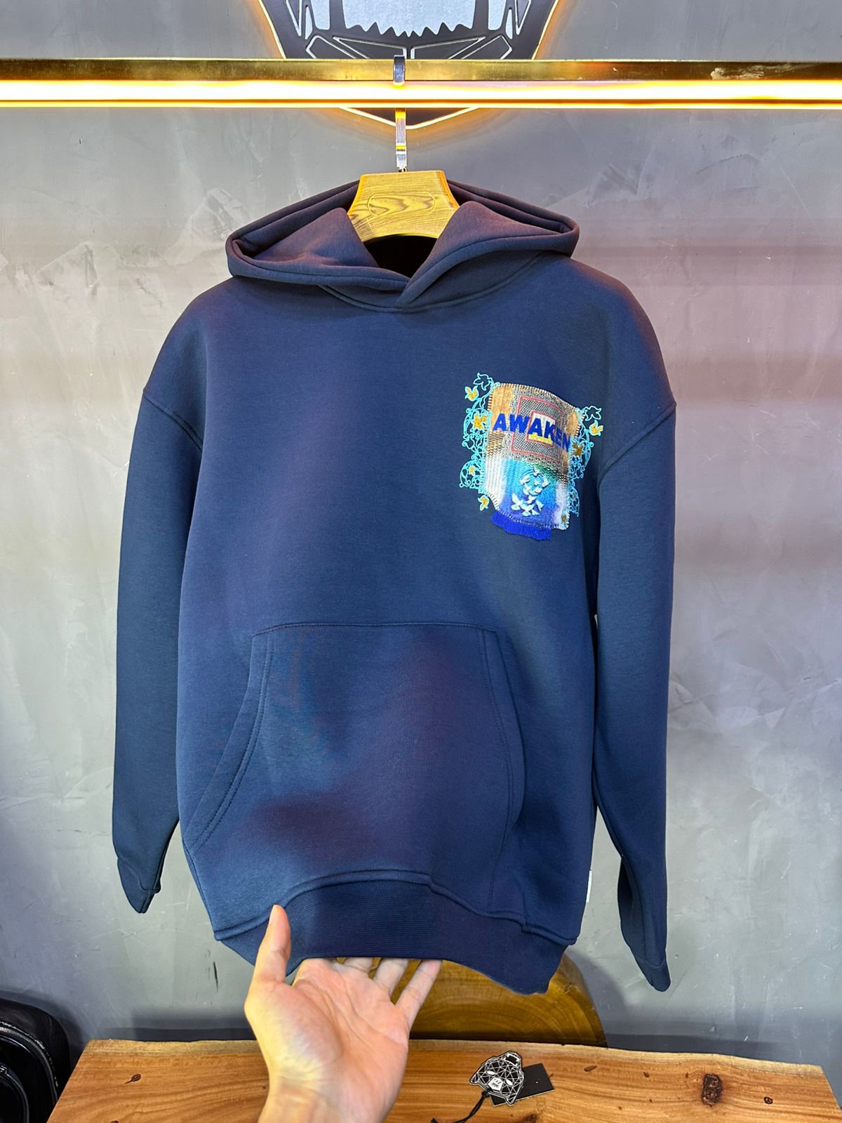 HOODIE SAW OVERSIZE BLUE 4981