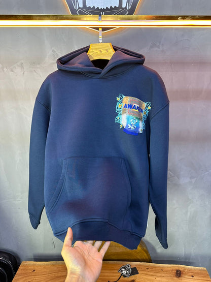 HOODIE SAW OVERSIZE BLUE 4981