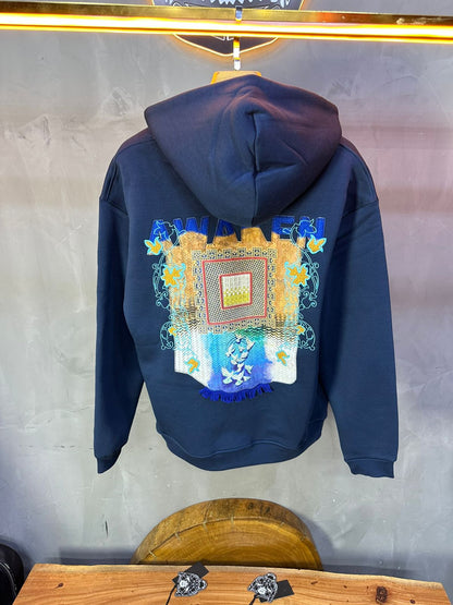 HOODIE SAW OVERSIZE BLUE 4981