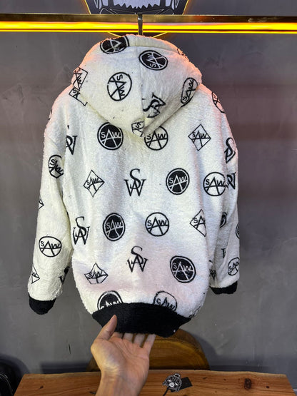 JACKET DOUBLE FAC OVER BLACK/WHITE 4950