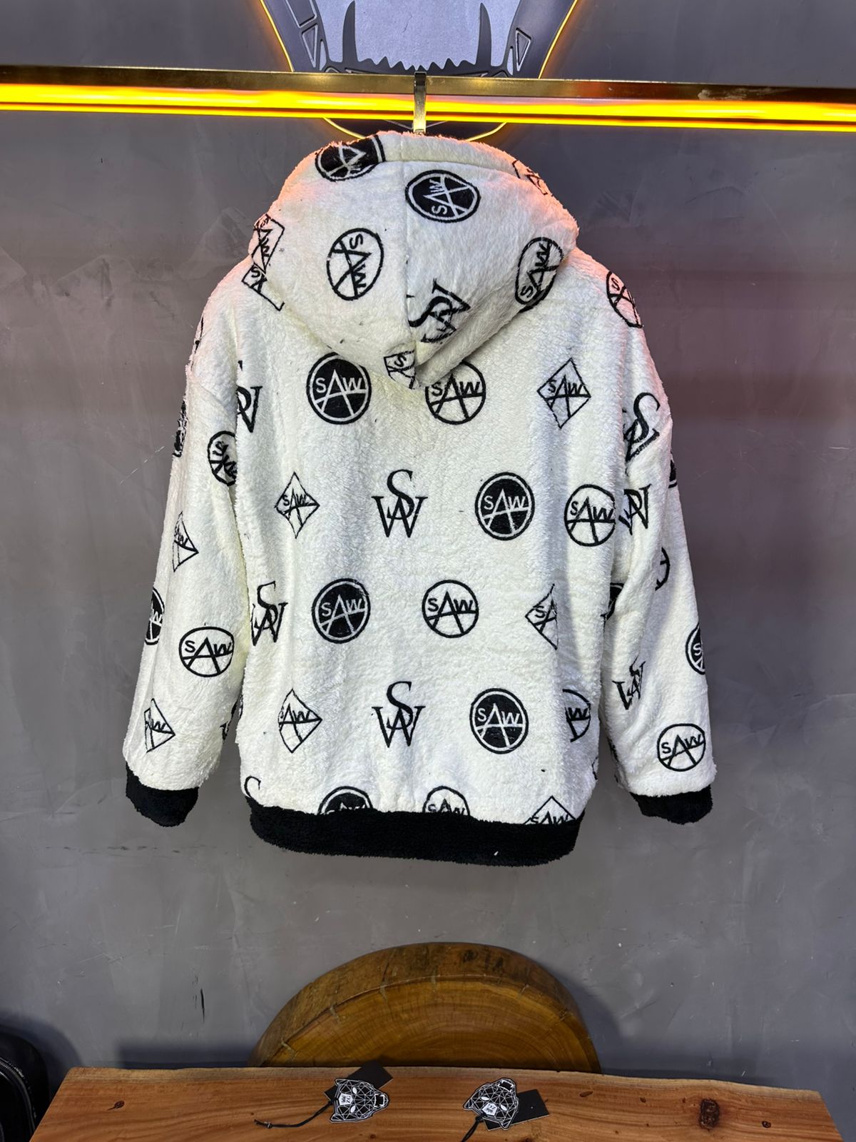 JACKET DOUBLE FAC OVER BLACK/WHITE 4950