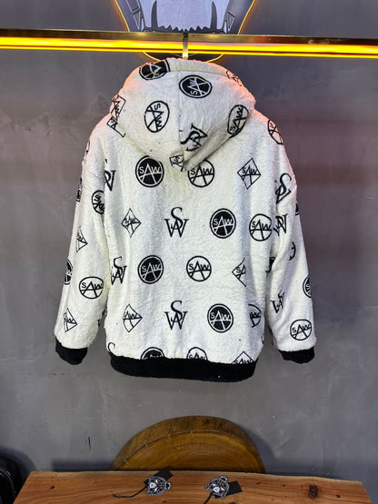 JACKET DOUBLE FAC OVER BLACK/WHITE 4950