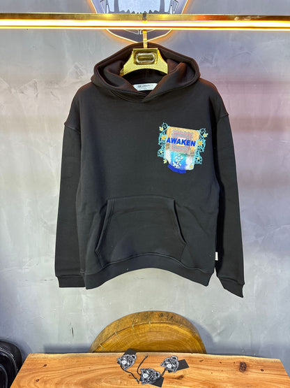 HOODIE SAW OVERSIZE BLACK 4981